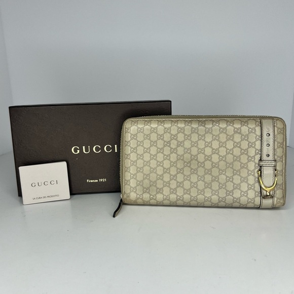 🤎Gucci Beige Microguccissima Leather Continental Zip Around Wallet🤎 - Picture 1 of 9